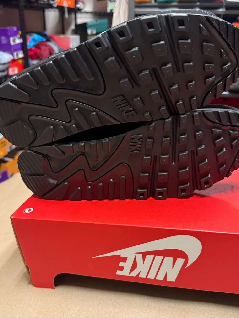 Nike Air Max 90 Triple Black Mens sz 13 Running Shoes NEW!